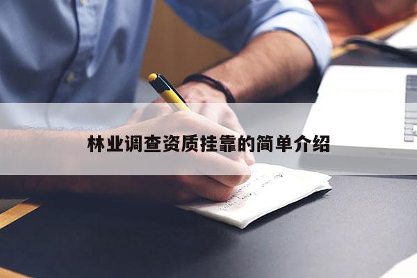 林業(yè)調(diào)查資質(zhì)掛靠的簡單介紹