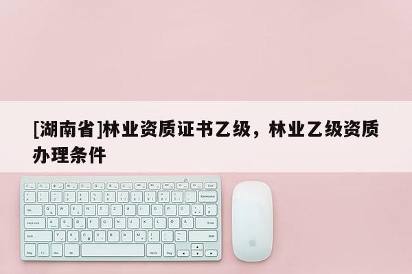 [湖南省]林業(yè)資質(zhì)證書(shū)乙級(jí)，林業(yè)乙級(jí)資質(zhì)辦理?xiàng)l件