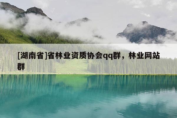 [湖南省]省林業(yè)資質(zhì)協(xié)會qq群，林業(yè)網(wǎng)站群